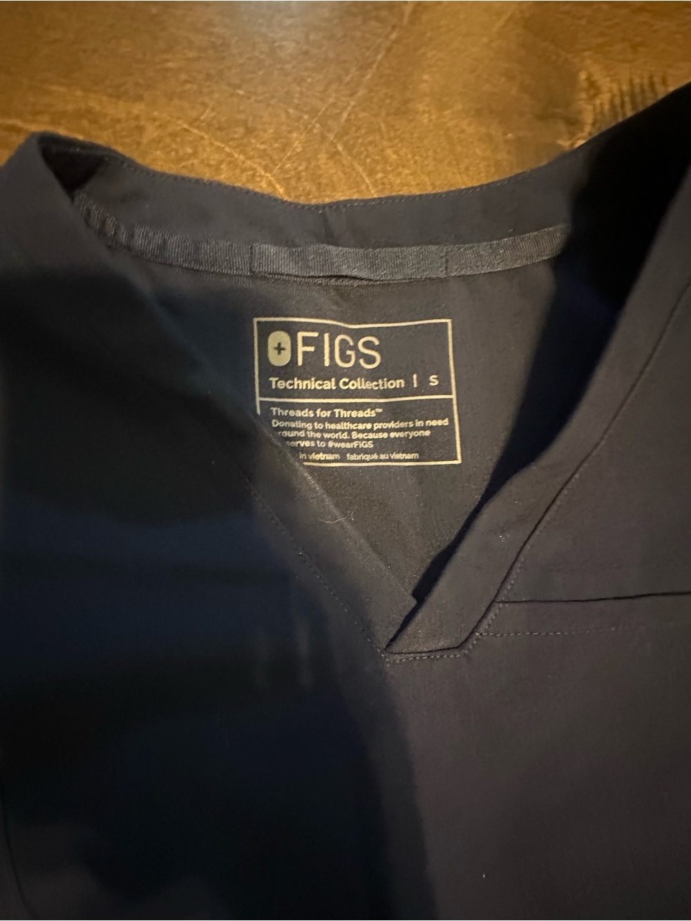 FIGS Navy V-Neck Scrub Top